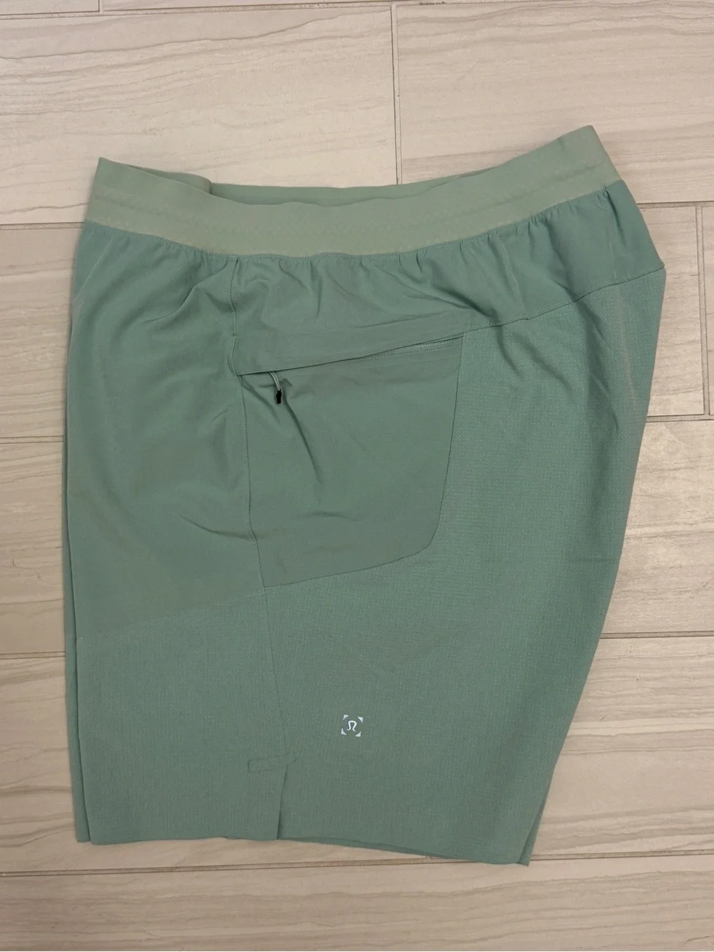 Lululemon Men’s Mesh-Panelled Tennis Shorts Sage Green Court Gym 7” Sz M